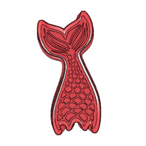 Detailed Mermaid Tail Cookie Cutter