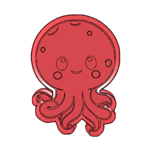 Cartoon Octopus Cookie Cutter