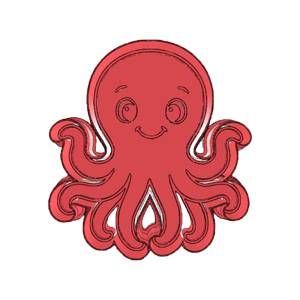 Smiling Octopus Cookie Cutter