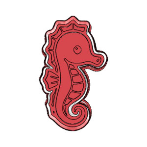 Simple Seahorse Cookie Cutter