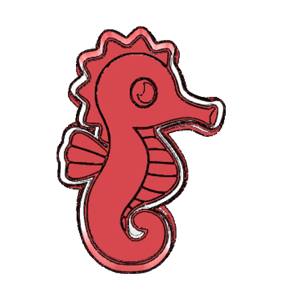 Happy Seahorse Cookie Cutter