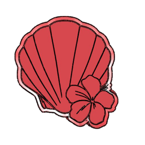 Seashell with Flower Cookie Cutter