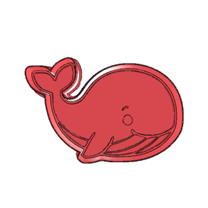 Cute Cartoon Whale Cookie Cutter