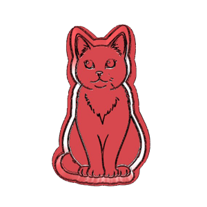 Sitting Cat Cookie Cutter