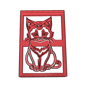 Framed Cat Portrait Cookie Cutter