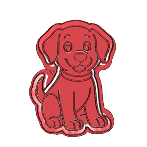 Cute Sitting Puppy Cookie Cutter