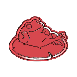 Relaxing Frog Cookie Cutter
