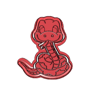 Cute Cartoon Snake Cookie Cutter