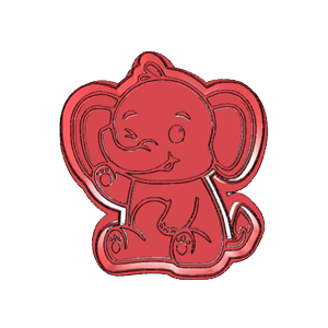 Cute Elephant Cookie Cutter