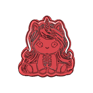 Cute Unicorn Girl Cookie Cutter