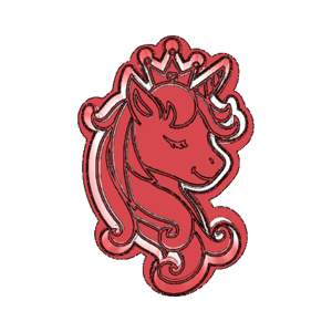 Unicorn Princess Cookie Cutter