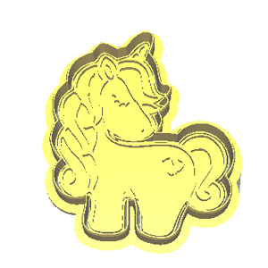 Cute Baby Unicorn Cookie Cutter