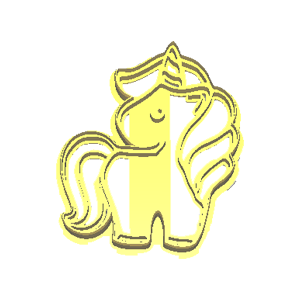Cute Baby Unicorn Cookie Cutter
