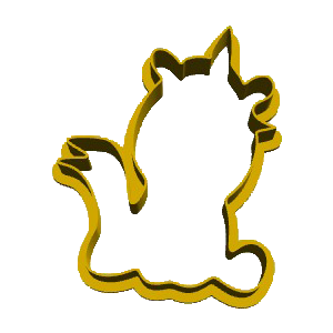 Unicorn Silhouette Cookie Cutter