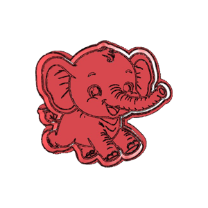 Baby Elephant Cookie Cutter