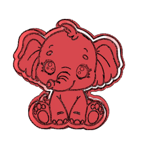 Cute Baby Elephant Cookie Cutter