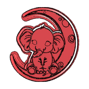 Elephant on Moon Cookie Cutter