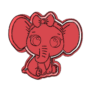 Elephant with Bow Cookie Cutter