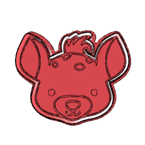 Hyena Face Cookie Cutter