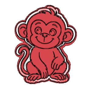 Cute Sitting Monkey Cookie Cutter