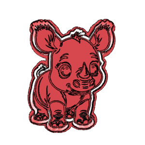 Baby Rhino Cookie Cutter