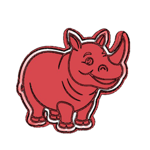 Rhino Cookie Cutter