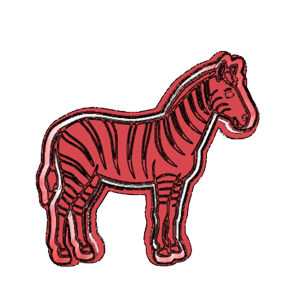 Standing Zebra Cookie Cutter