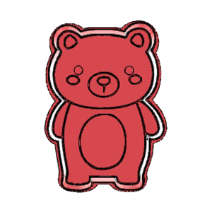 Cute Standing Bear Cookie Cutter