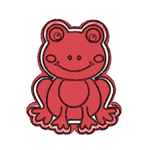 Cute Standing Frog Cookie Cutter