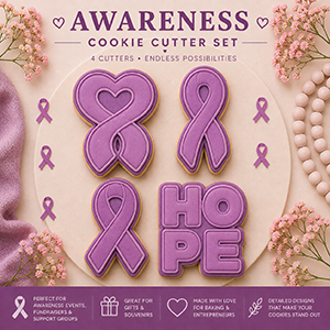 Cancer Awareness Cookie Cutter Set