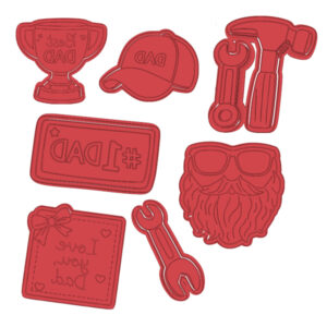 Father’s Day Cookie Cutter Set – Dad Theme Fondant Cutters