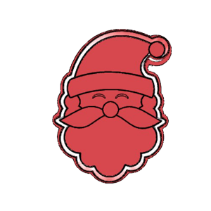 Santa Face Outline Cookie Cutter
