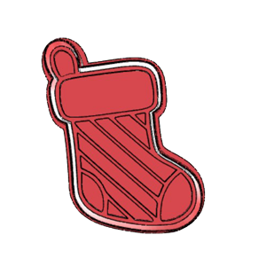 Striped Stocking Cookie Cutter