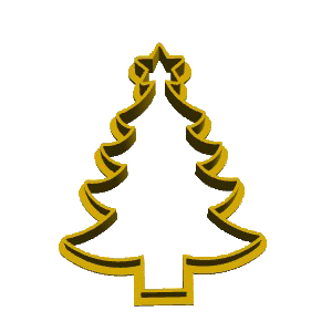 Decorated Tree Cookie Cutter