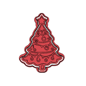 Decorated Christmas Tree Cookie Cutter