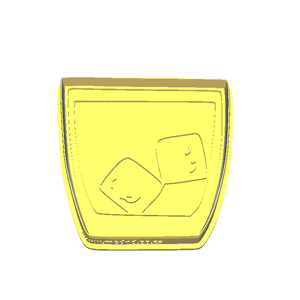 Whiskey on the Rocks Cookie Cutter