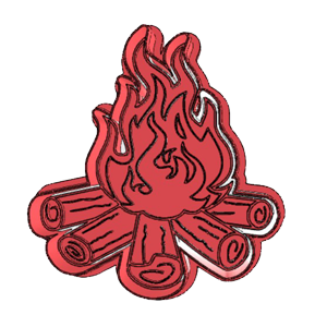 Campfire Logs Cookie Cutter
