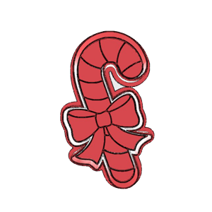 Candy Cane Cookie Cutter