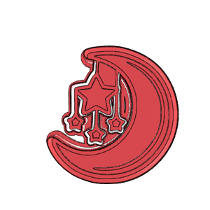 Crescent Moon & Stars Cookie Cutter