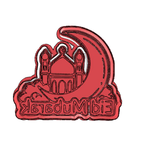 ?Eid Mubarak? Crescent Cookie Cutter