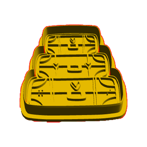 Suitcase Stack Cookie Cutter