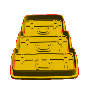 Luggage Stack Cookie Cutter