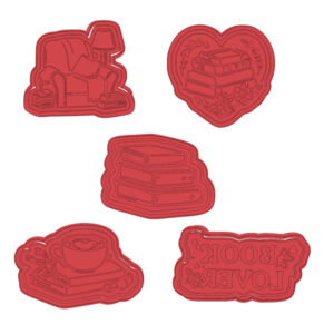 Cozy Book Lover Cookie Cutter Set – Reading Theme Cutters