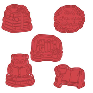 Book Lover Cookie Cutter Set – Reading Theme Fondant Cutters
