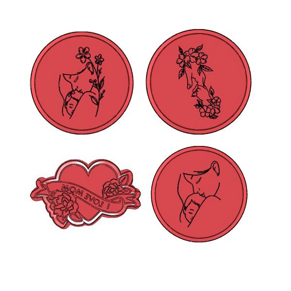 Mother’s Day Cookie Cutter Set – Floral Mom Theme Cutters