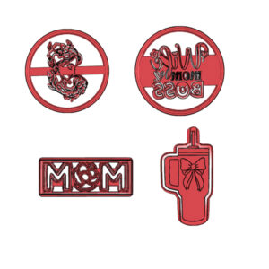 Mother’s Day Cookie Cutter Set – Mom Letter & Gift Theme