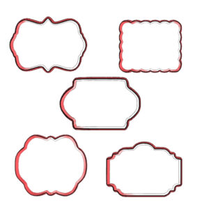 Plaque Cookie Cutter Set – Decorative Label Cutters