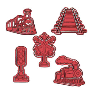 Train Cookie Cutter Set – Railway Theme Fondant Cutters