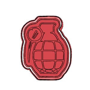 Grenade Cookie Cutter