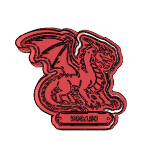 Heraldic Dragon Cookie Cutter